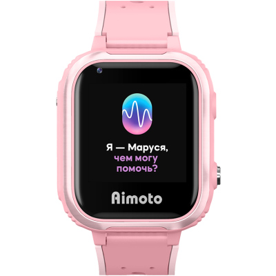Детские часы Aimoto IQ 4G с голосовым помощником Марусей Pink