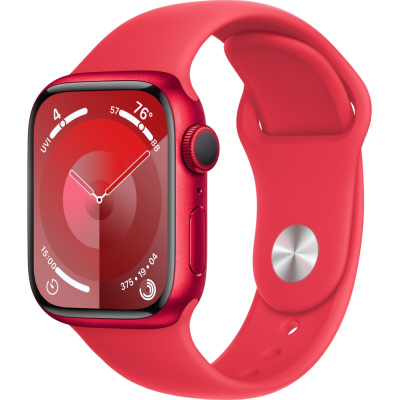 Часы Apple Watch Series 9 GPS 41мм корпус из алюминия Красные + ремешок Sport Band Красный