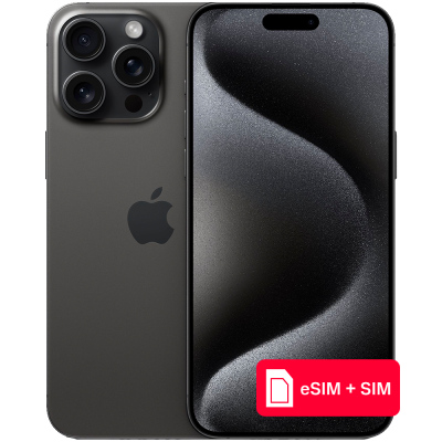 Смартфон Apple iPhone 15 Pro Max 1Tb eSIM + SIM Черный титан