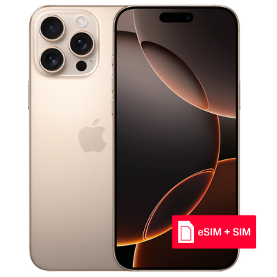 Смартфон Apple iPhone 16 Pro Max 256Gb eSIM + SIM Desert Titanium