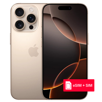 Смартфон Apple iPhone 16 Pro 512Gb eSIM + SIM Desert Titanium