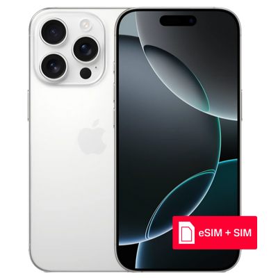 Смартфон Apple iPhone 16 Pro 128Gb eSIM + SIM White Titanium
