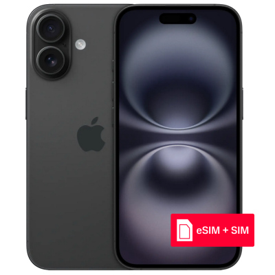 Смартфон Apple iPhone 16 256Gb eSIM + SIM Черный