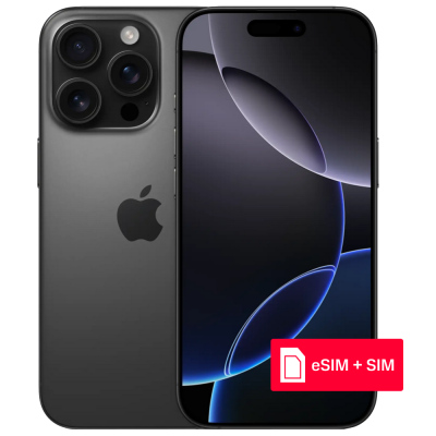 Смартфон Apple iPhone 16 Pro 512Gb eSIM + SIM Black Titanium