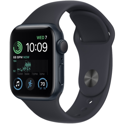 Часы Apple Watch SE 2022 GPS 44мм MNTG3 корпус из алюминия темная ночь + ремешок Черный