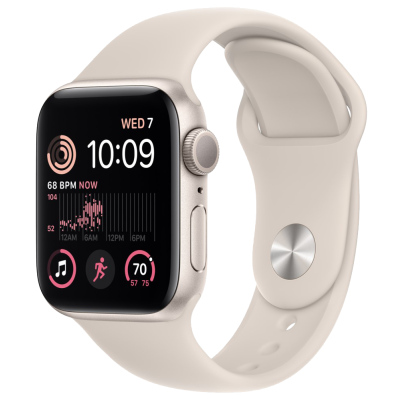 Часы Apple Watch SE 2022 GPS 40мм MNT33 корпус из алюминия сияющая звезда + ремешок Сияющая звезда
