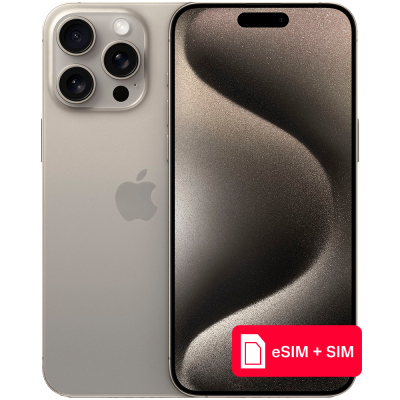 Смартфон Apple iPhone 15 Pro Max 1Tb eSIM + SIM Натуральный титан