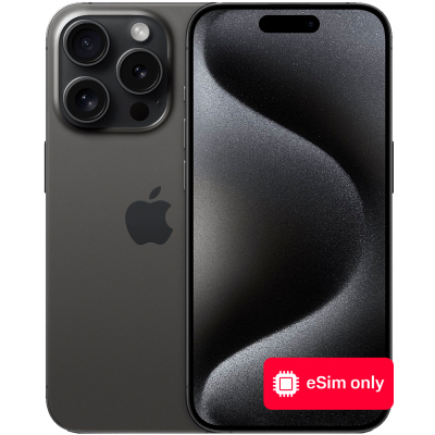 Смартфон Apple iPhone 15 Pro 256Gb eSIM only Черный титан