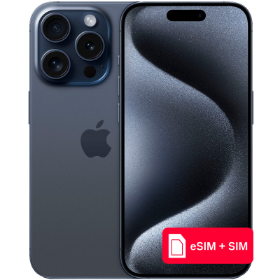 Смартфон Apple iPhone 15 Pro 128Gb eSIM + SIM Синий титан