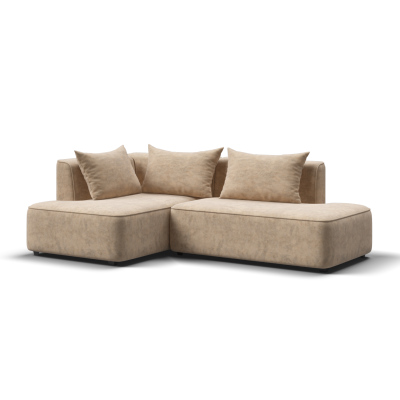 Угловой диван левый KING TWIN Велюр Роял шампань