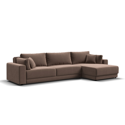 Угловой диван Босс Прайм Макс Велюр Monolit мокко