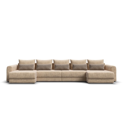 Модульный п-образный диван РИЧМОНД MODOOL Велюр Роял шампань