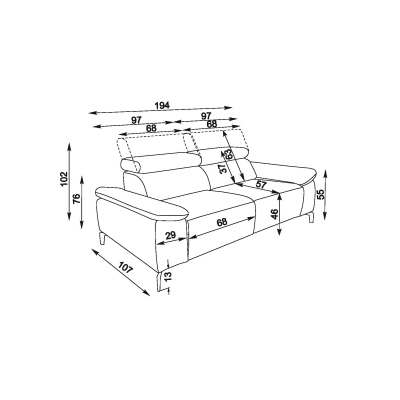 Прямой диван Square new
