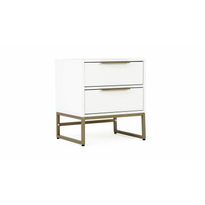 Тумба прикроватная Amur, цвет Белый премиум