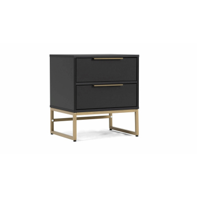 Тумба прикроватная Amur, цвет Черный графит