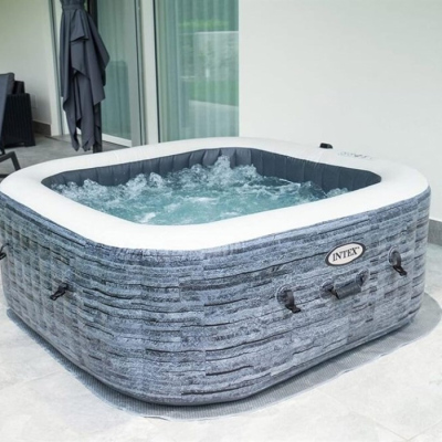 Набор спа-бассейн Intex Greystone Deluxe квадратный 196х196х71 см (28452)