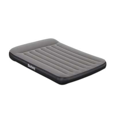 Надувной матрас Bestway Tritech Airbed со встроенным насосом, серый, 191х137х30 см (671BR)